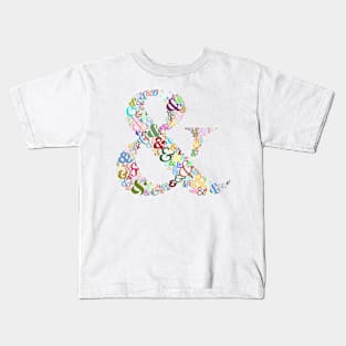 Multicoloured Ampersand design Kids T-Shirt